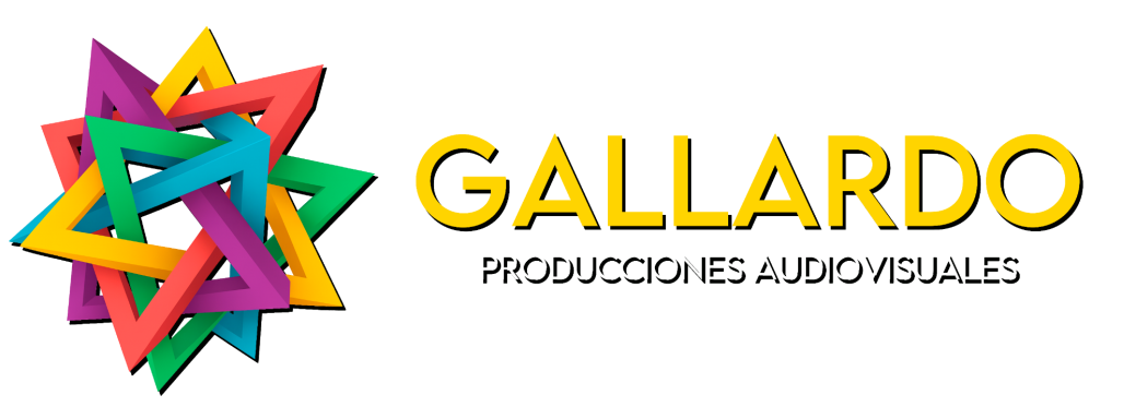 Logotipo colorido de Gallardo con una estrella de formas geométricas en colores brillantes.